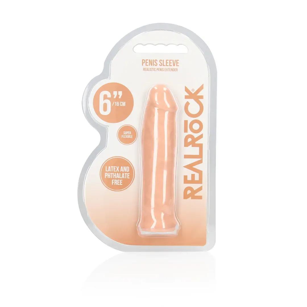 RealRock Penis Sheath 6'' שרוול ריאליסטי להעצמת החוויה