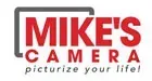 Mike's Camera logo with red text inside a grey box and the slogan