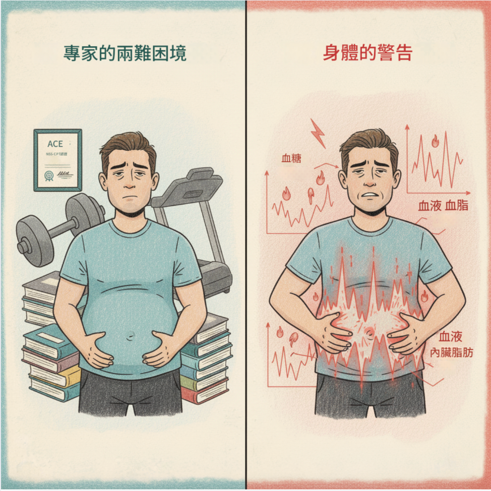 【CNFCD健康計畫 Day 16】專業教練的自白:我用 21 天,如何「重設」極端代謝困境-P 教練是持有 ACE 國際私人教練認證、復健訓練師等多張頂級證照的專業人士。這意味著:他最懂如何開立運動處方、最懂如何透過訓練優化體態。然而,面對極端的高代謝數字警報與全身器官的超載時,他發現:光靠運動知識與意志力,無法扭轉這場「代謝總崩潰」!
