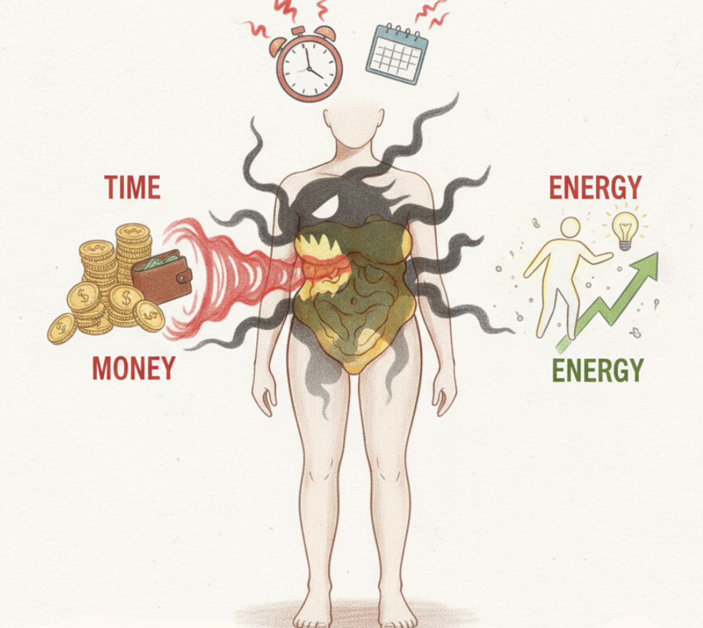 【CNFCD健康計畫 Day 26】健康無價！帶你來看看內臟脂肪的隱性成本多高-許多朋友認為，代謝困境只是「身材問題」，可以等有空再處理。但事實上，你的內臟脂肪正在以驚人的速度，不斷蠶食你「金錢、時間、精力」這三大核心資產。