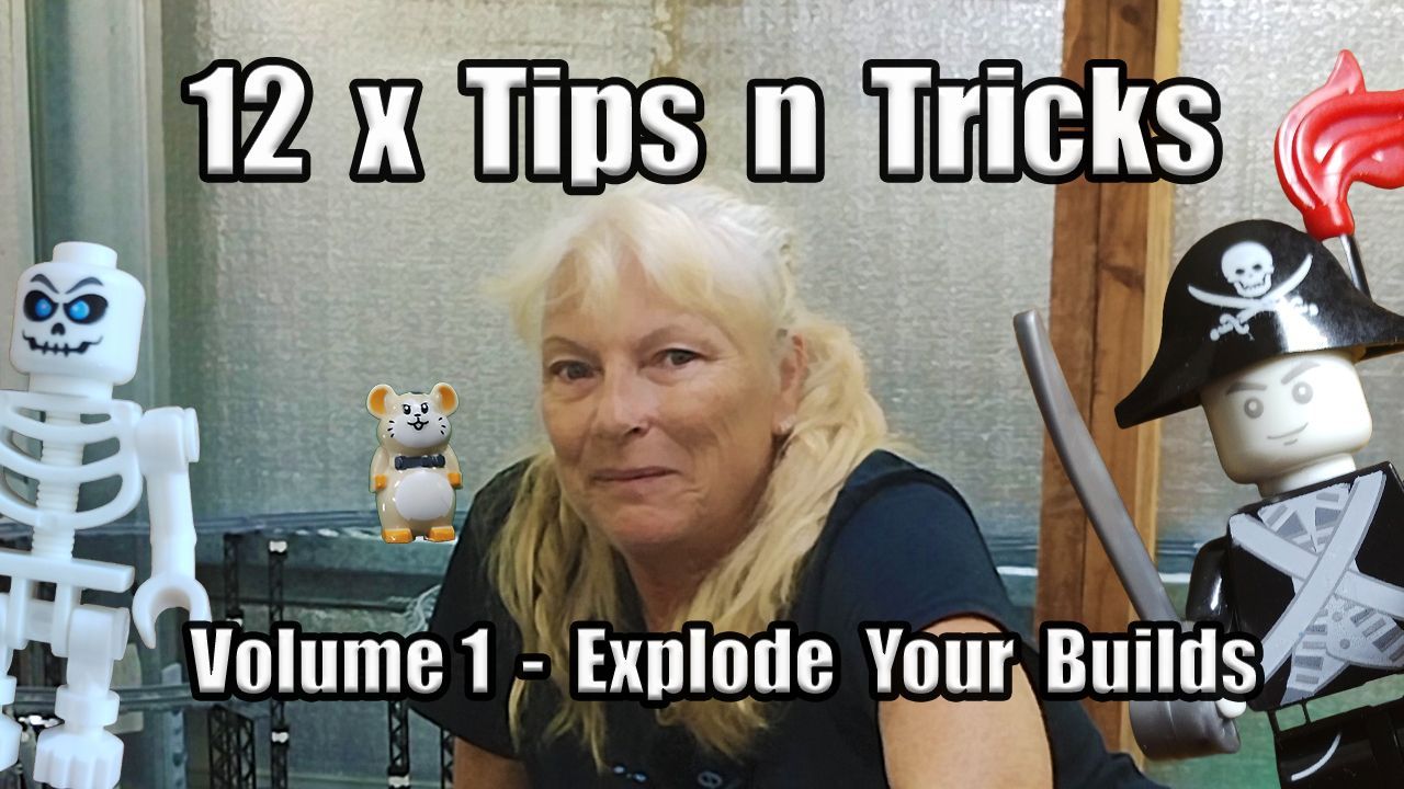 A woman with LEGO figures, the title says