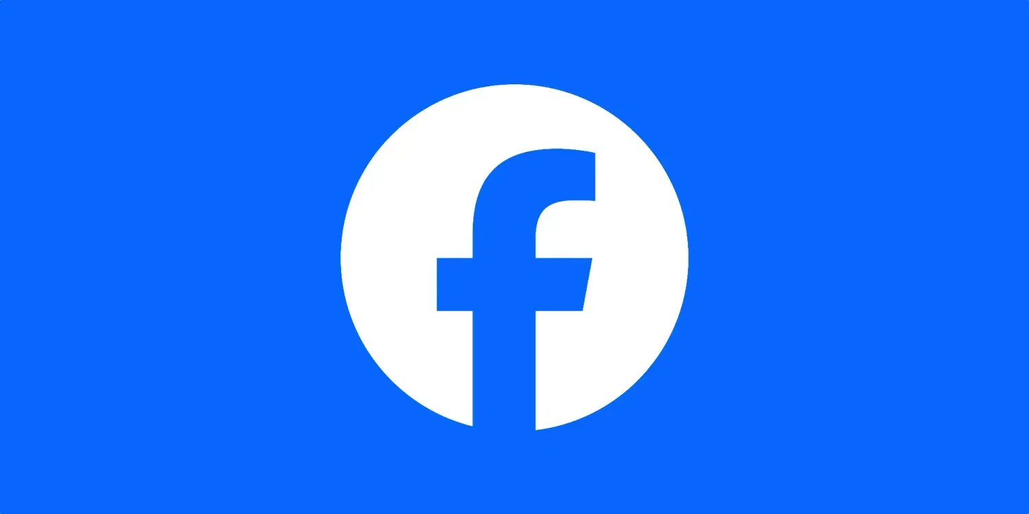 Facebook logo: white 
