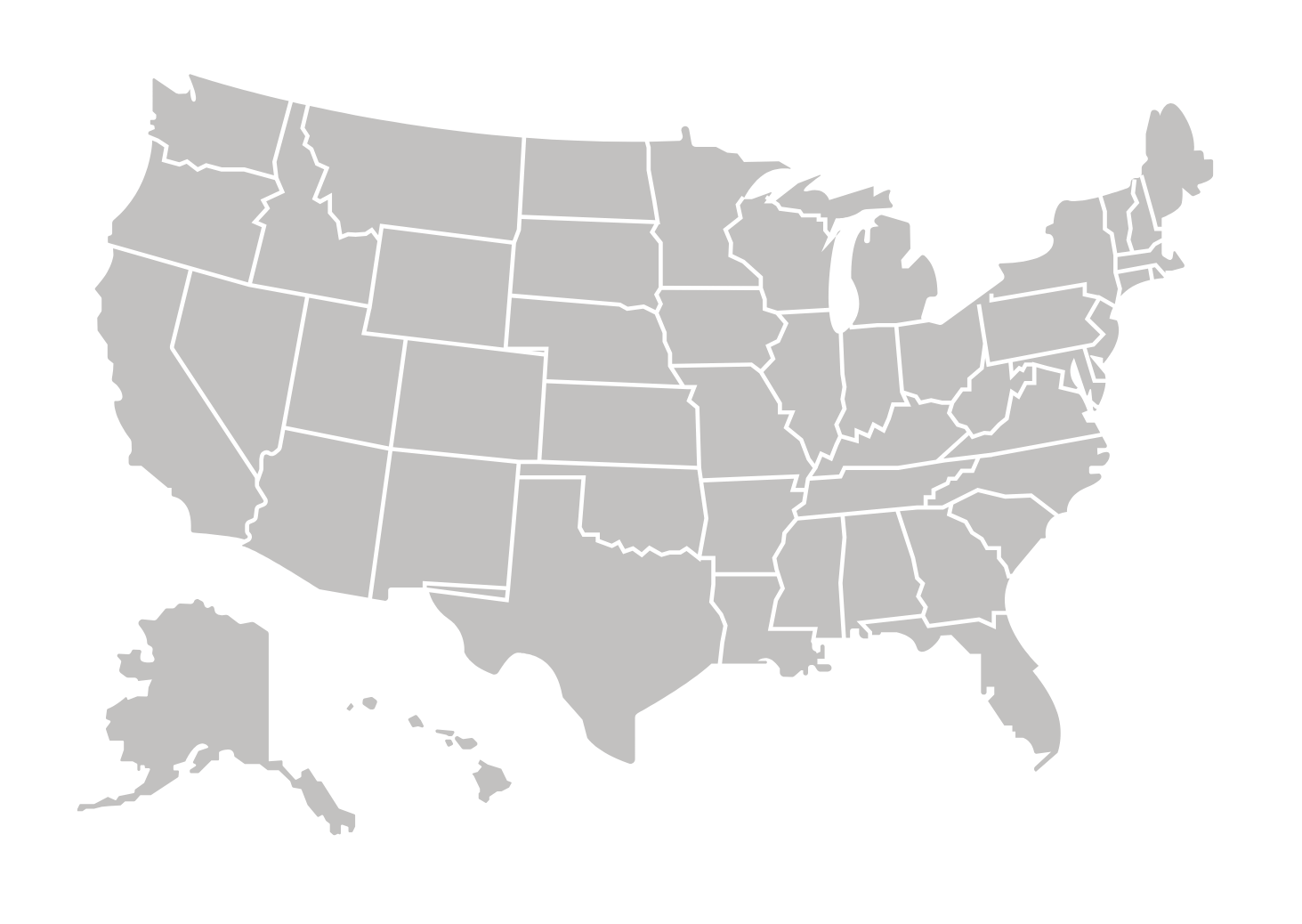 Map of the United States of America