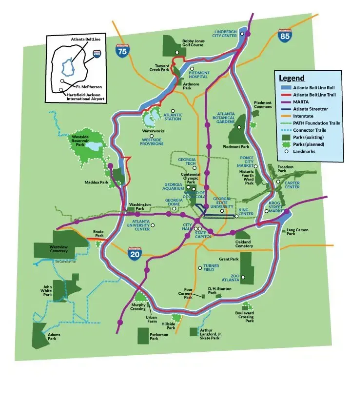 A map of a city with the number 85 on it