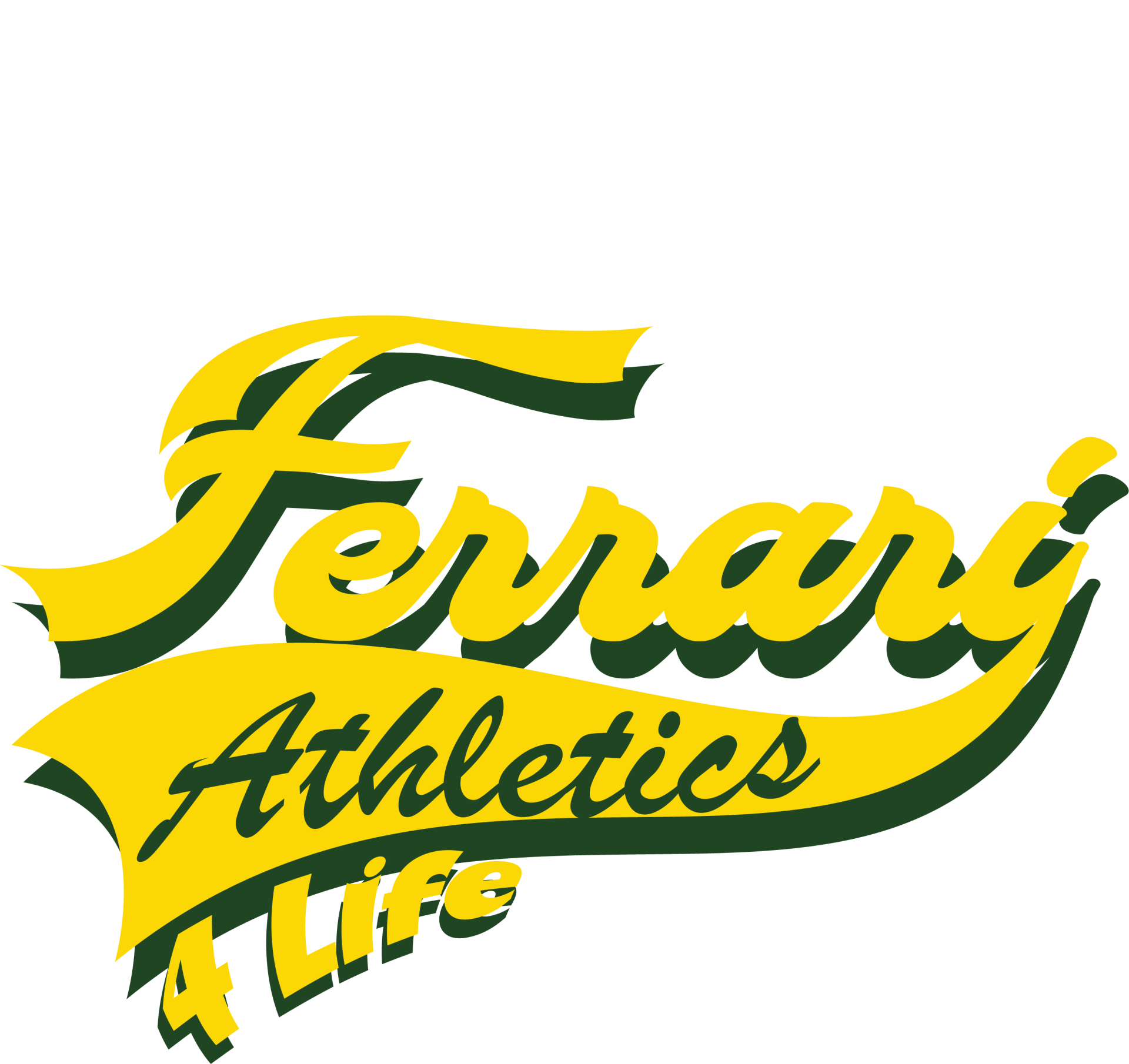 A yellow and green logo for ferrari athletics