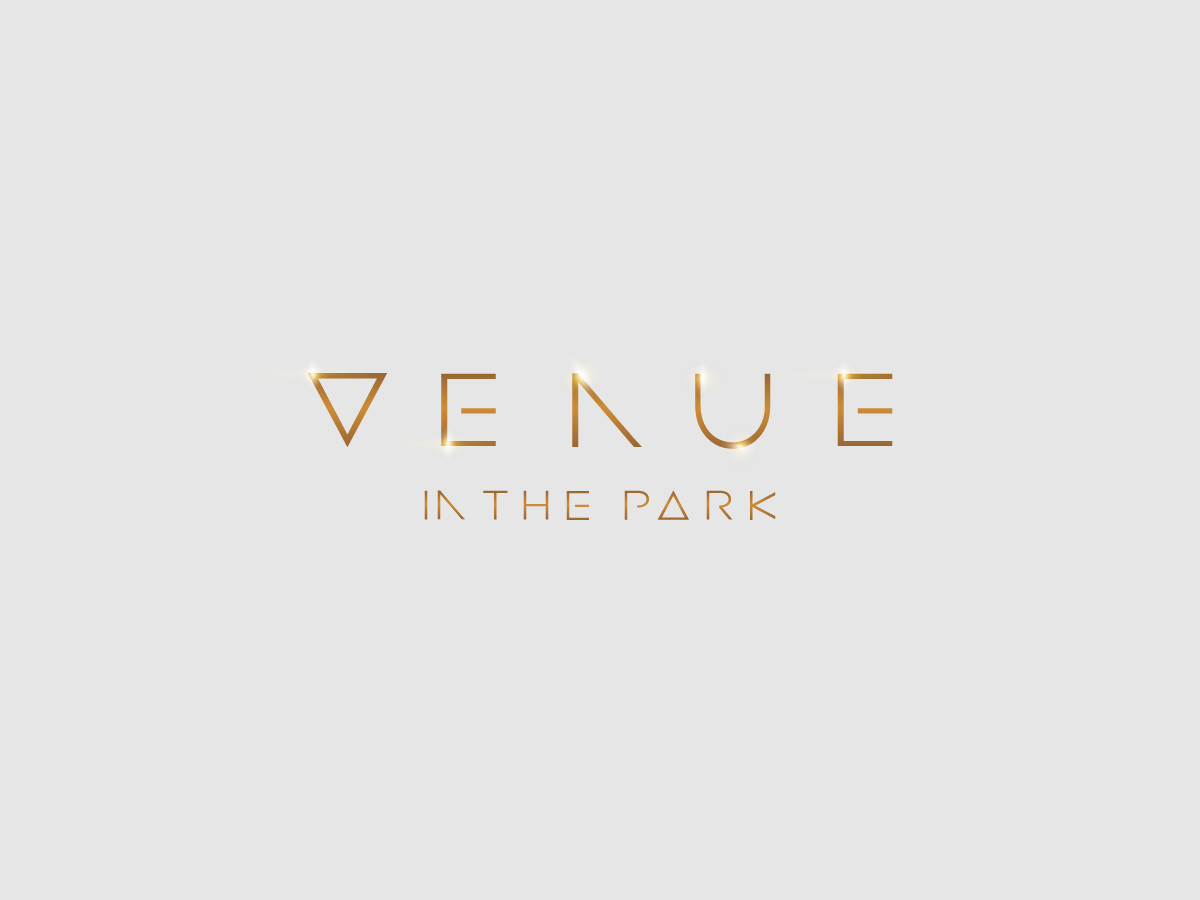 A logo for venue in the park is on a white background.