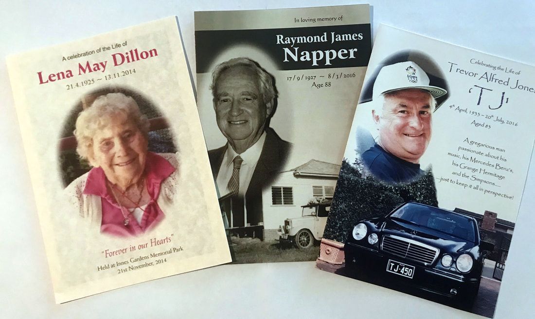 Three Bereavement Booklets Arranged on Table — Carbon Copy Digital in Port Macquarie, NSW
