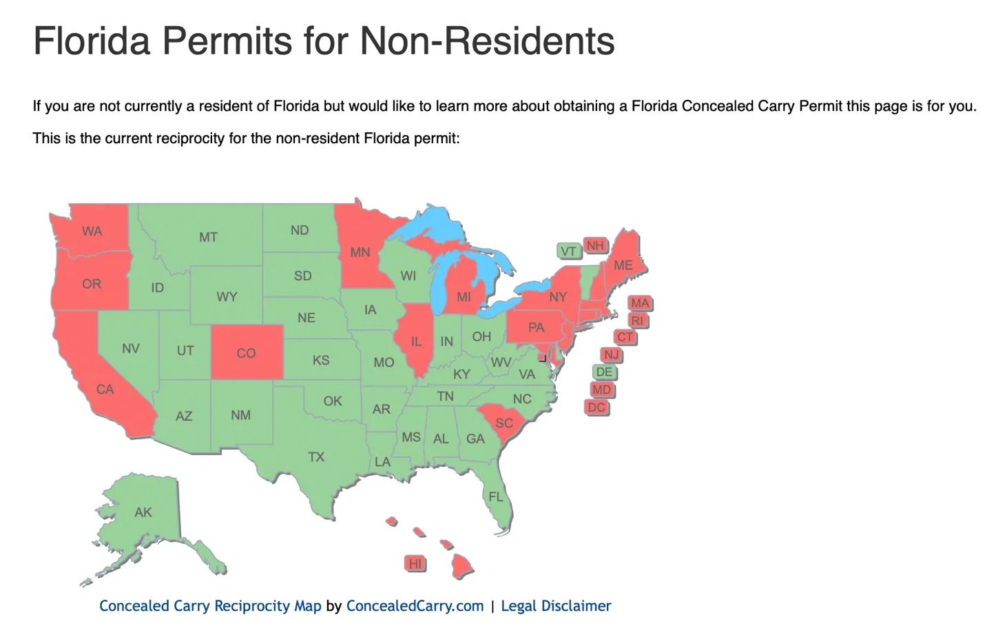 FL/Reciprocity Map