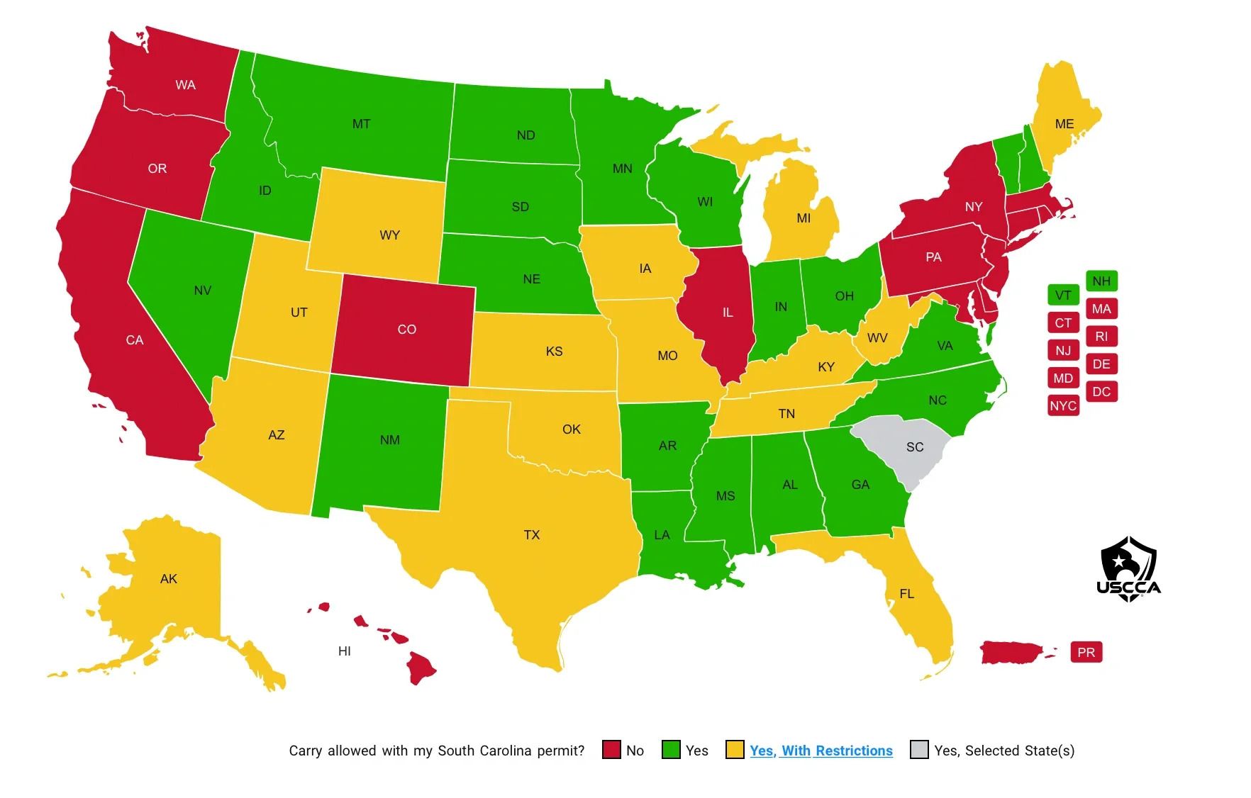 35 States Reciprocate with SC