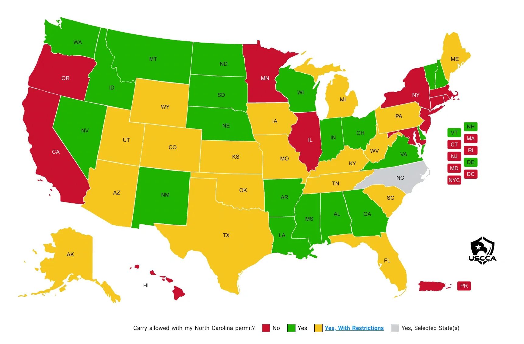 37 States Reciprocate with NC