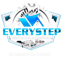 A logo for Everystep Construction and Hauling LCC