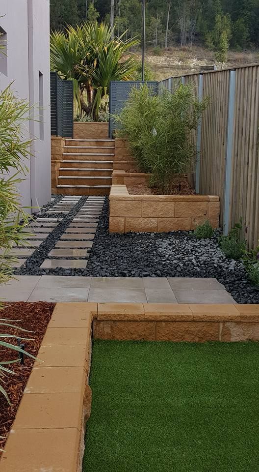 Landscaped Garden Around The Side Of The House— Red Dog Landscaping in Tweed Heads, NSW