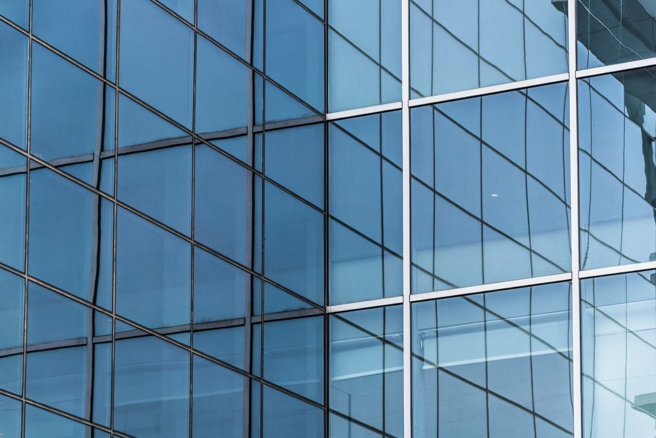 A close up of a building with a lot of windows