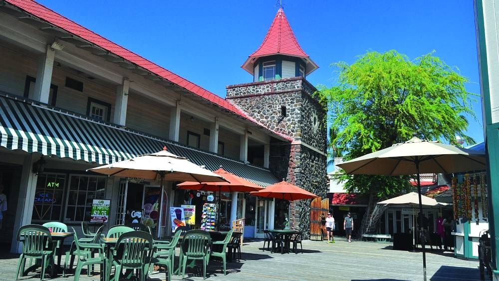 Kona Inn Shopping Village is home to a variety of shops and restaurants