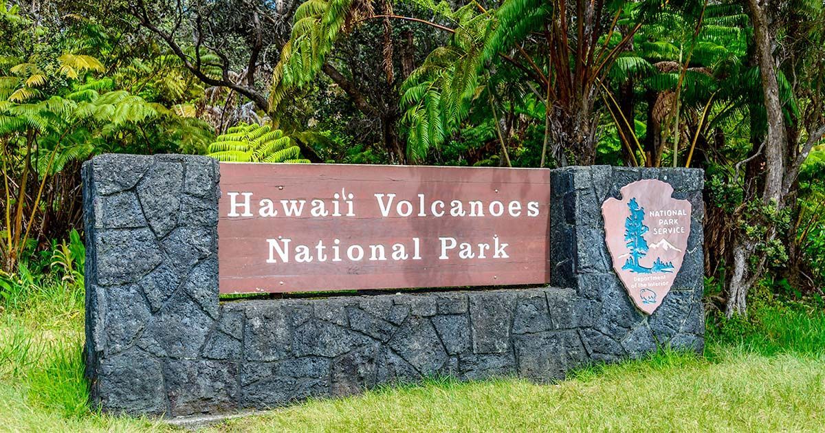 Hawai‘i Volcanoes National Park on the Big Island, with clear skies ideal for hiking, stargazing, and sunrise photography.