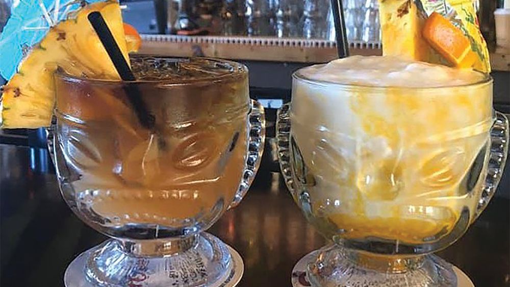 A couple of the concoctions you can get at South Shore Tiki Lounge