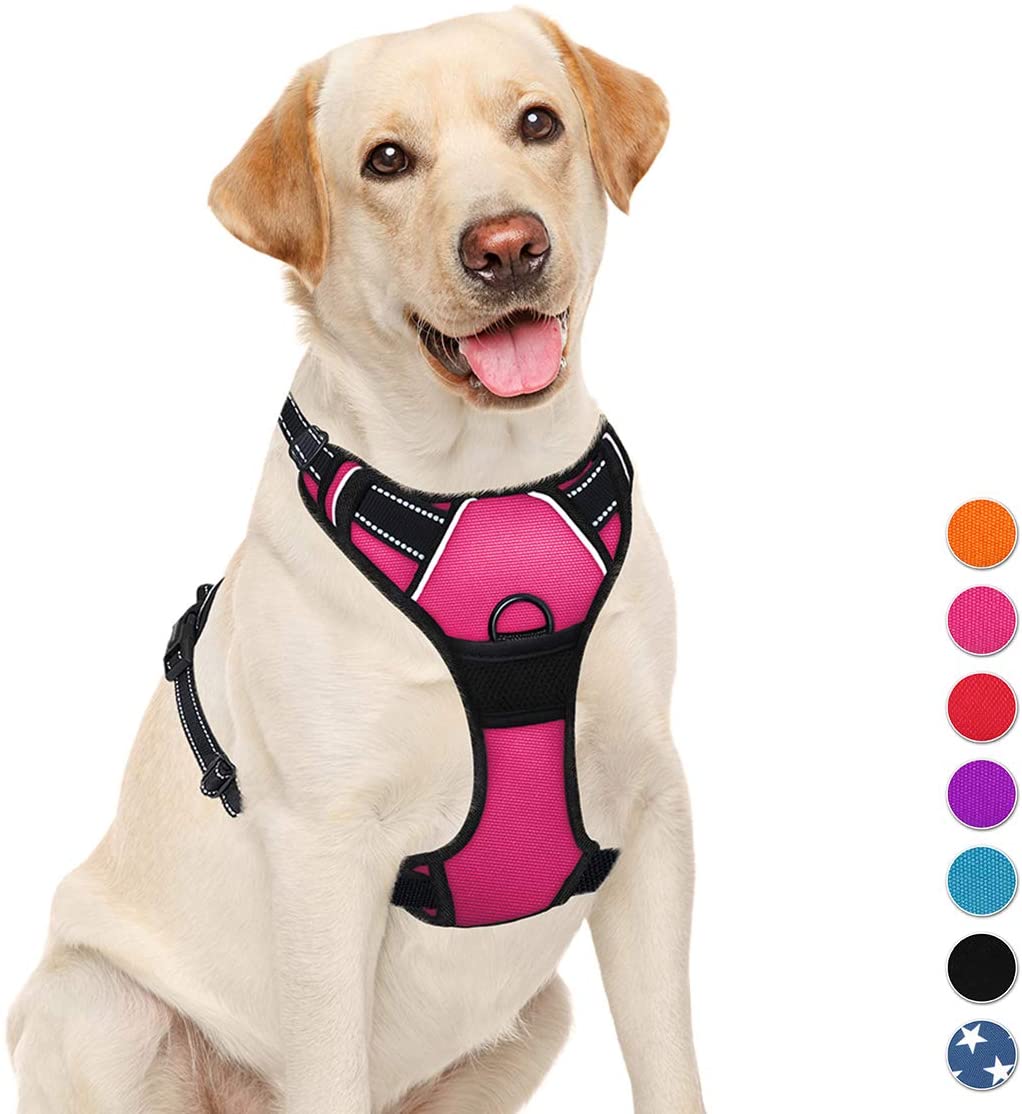 No Pull Dog Harness Large Step in Reflective Dog Harness with Front Clip