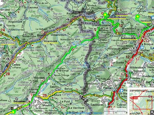 vosges mountains map