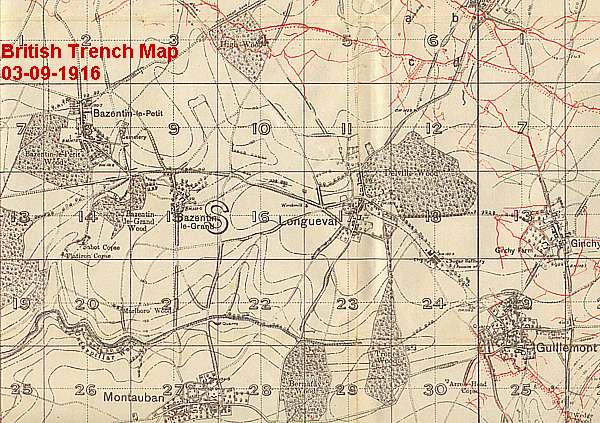 SOMME BRITISH Sector - Trones Wood - Montauban - Guillemont