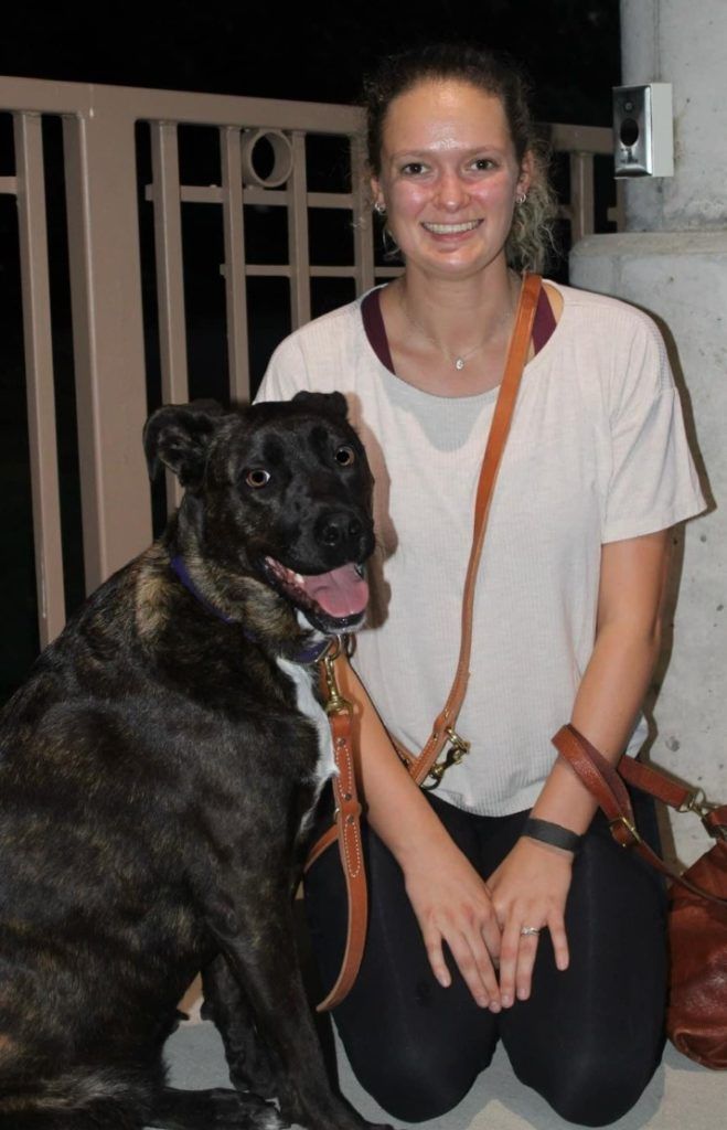 Black Bulldog with team partner