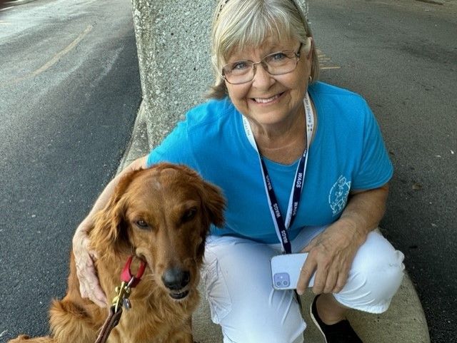 Ruby and Julie after a day of therapy at the hospital