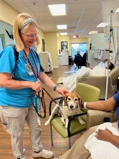 Beagle team calms Infusion patient