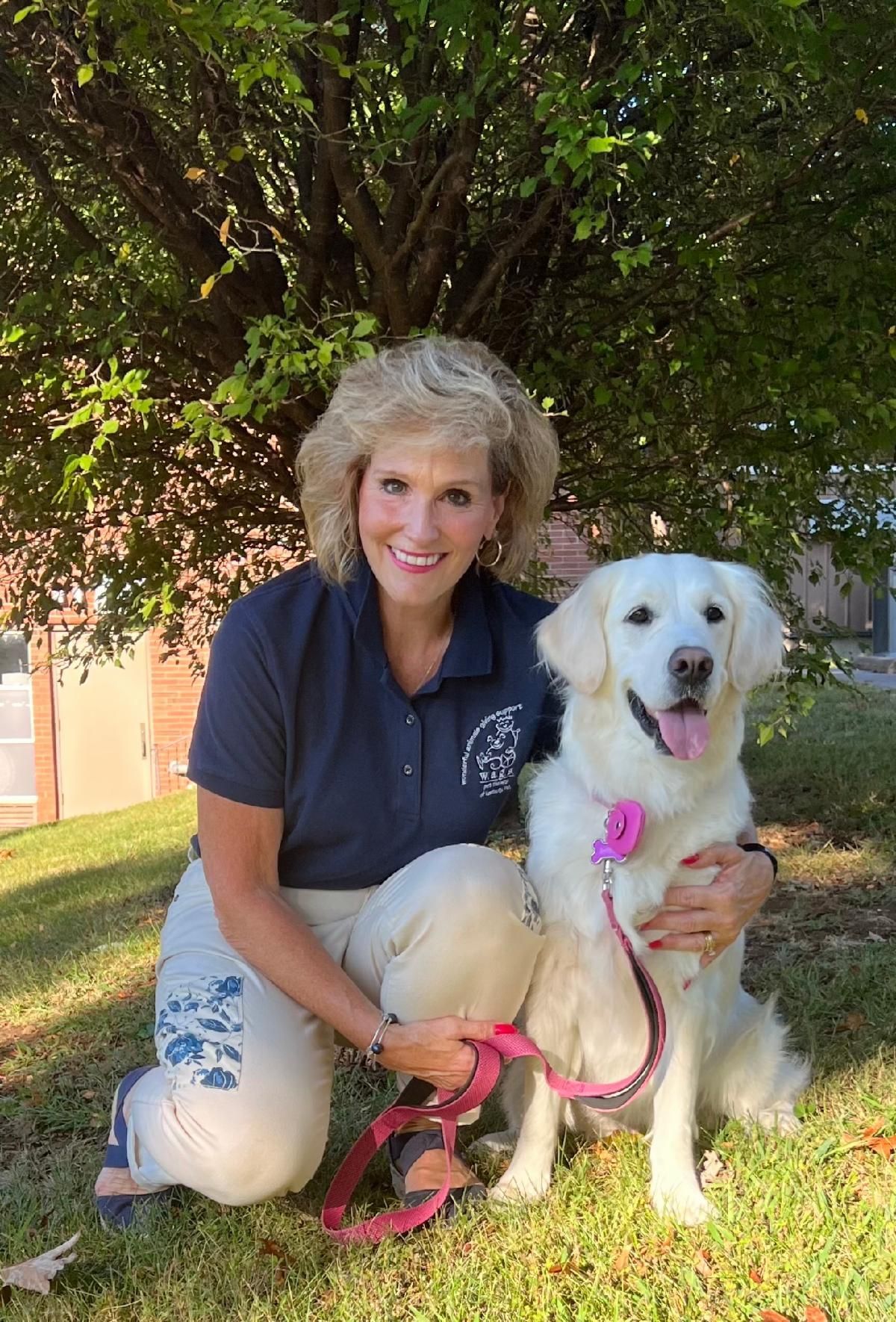 Golden Retriever Therapy Dog with Owner