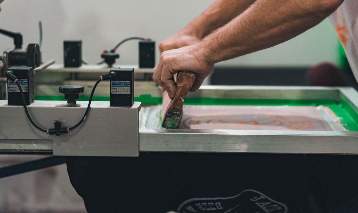 Screen Printing a shirt in Rogers AR