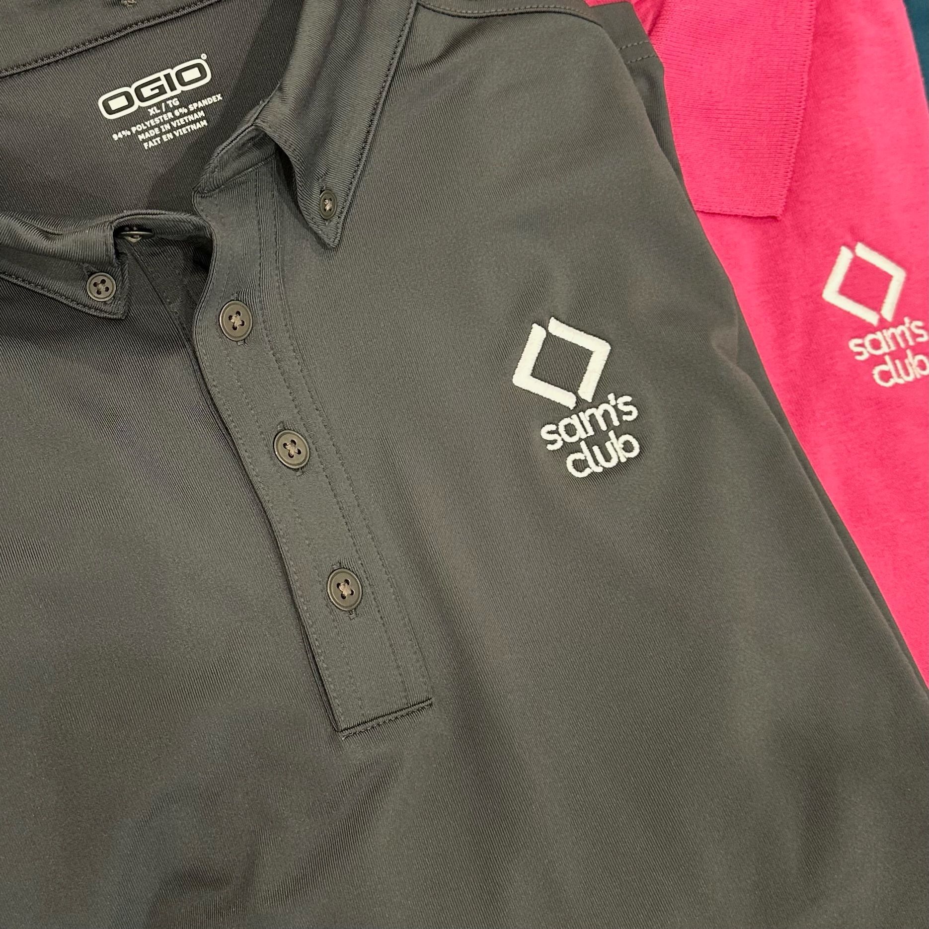 Embroidered Sam's club logo done in NWA