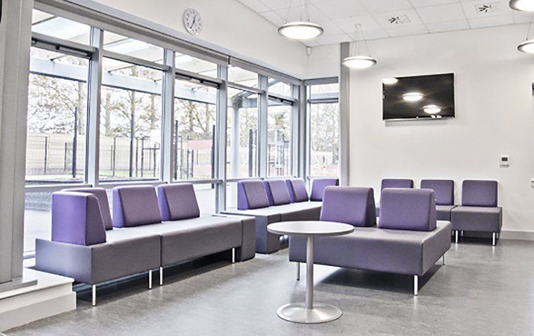 contract modular soft seating sofas  for reception