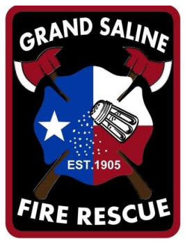 A logo for the Grand Saline fire rescue