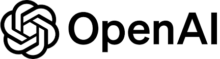 A black and white logo for openal with a knot in the middle.