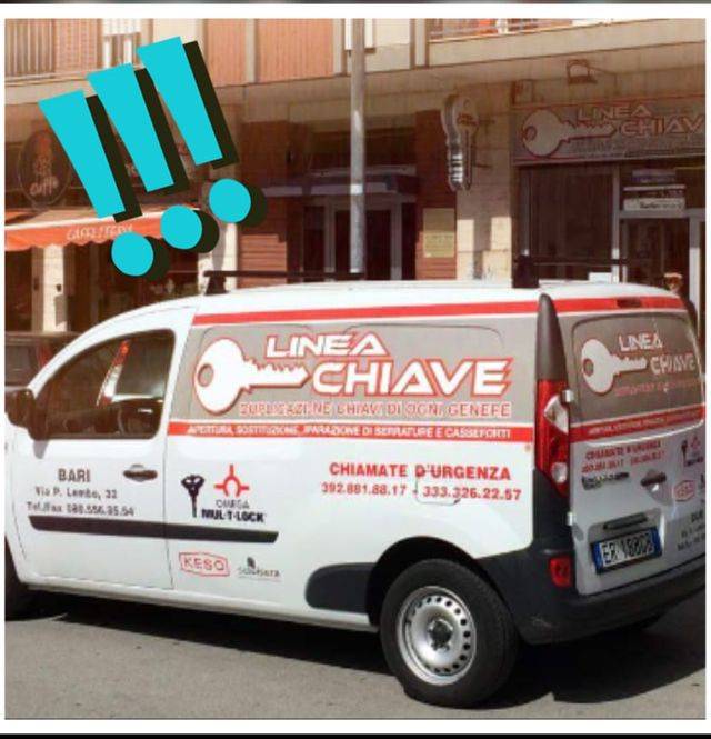 furgone per interventi di apertura serrature