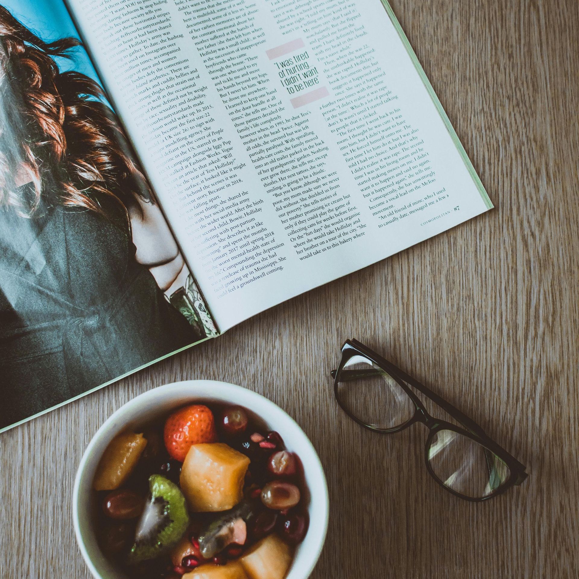 A magazine indicating this is the Article section of the website