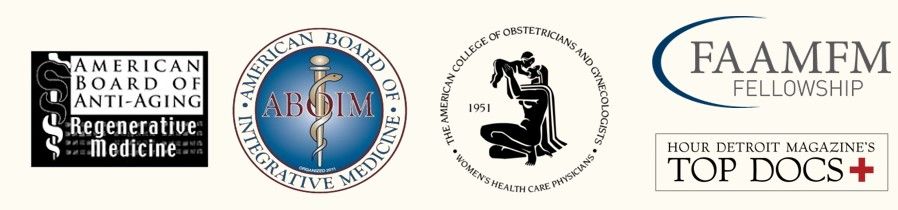 A collage of logos including the american board of anti-aging