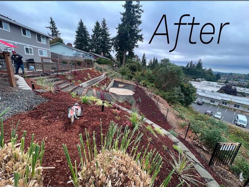 A picture of a landscape with the words after on the bottom