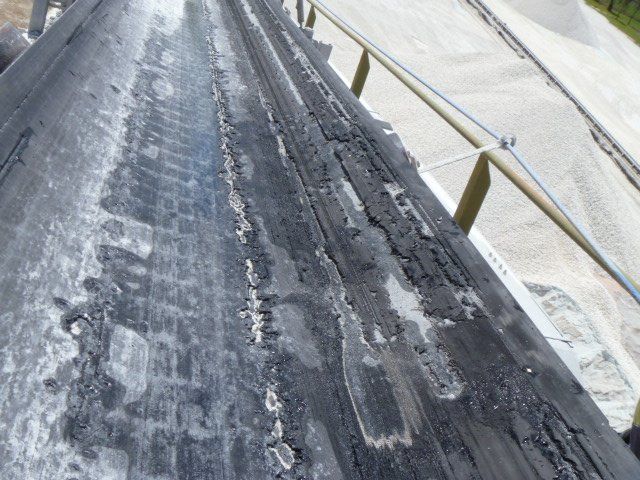 damaged conveyor belt