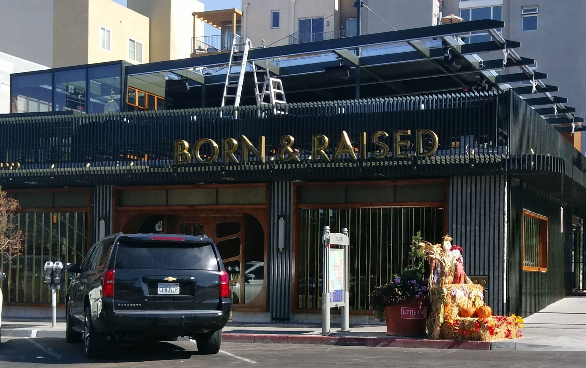 photo of awning at born and raised restaurant