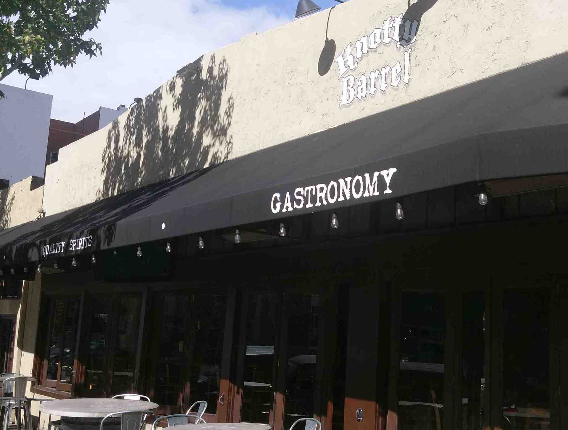 photo of awning at knotty barrel restaurant