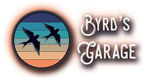 A dixie autobody towing logo with checkered flags on it