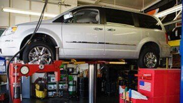 Lift In Shop — Automotive Repairs  in Denville, NJ