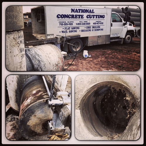 A Car, Hole, Drilling Machine - Council Bluffs, IA - National Concrete Cutting