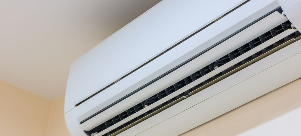A professionally installed air conditioner.