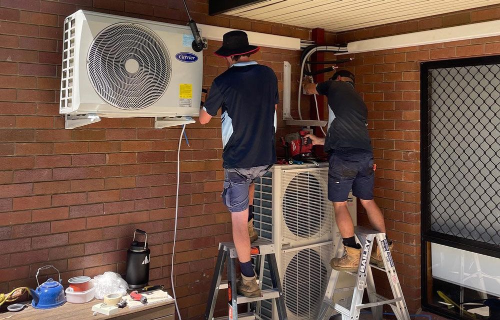 An Ongoing Installation Of Air Conditioning System