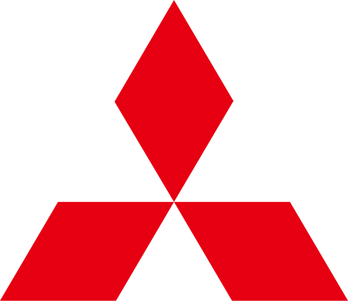 Red Mitsubishi logo: three red diamonds arranged in a triangular shape on a white background.