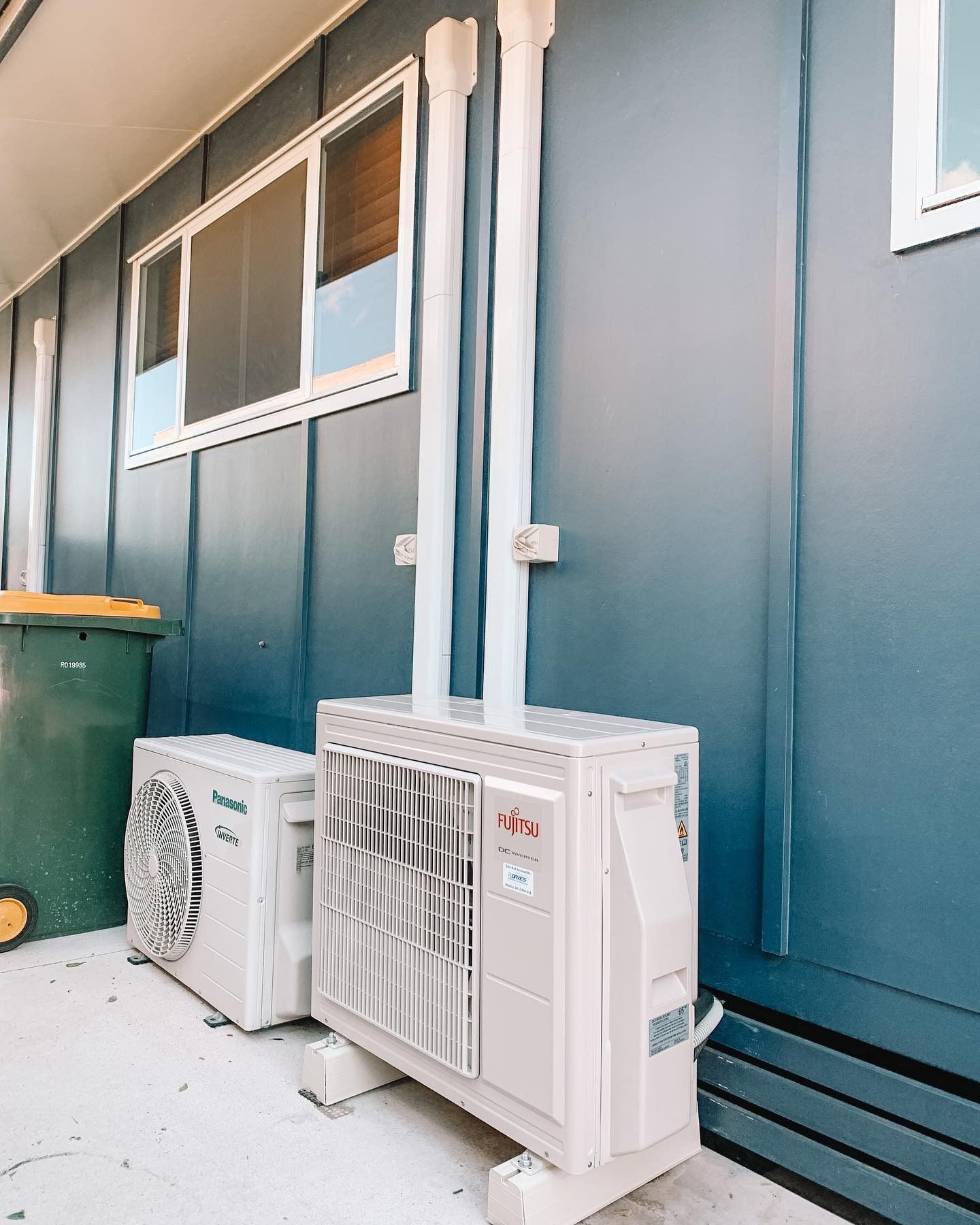 Two Air Conditioning System Beside Each Other