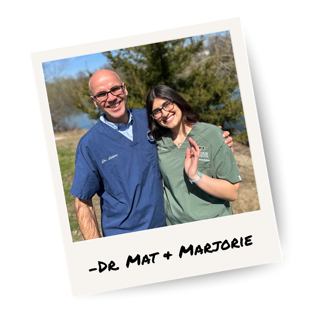 Dr. Mat and Marjorie of Sugar Maple Veterinary Center in Williston Vermont