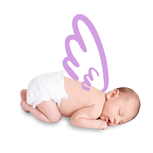 Newborn baby sleeping for doula postpartum care.