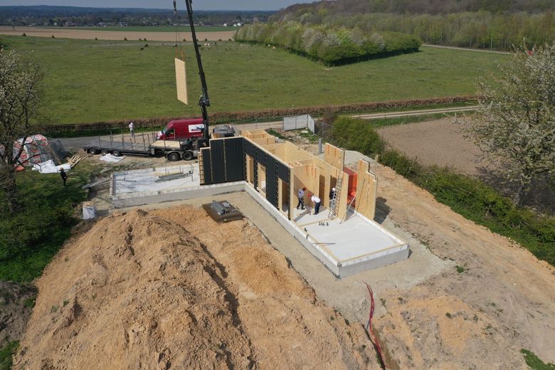 monteren houtskeletbouw woning