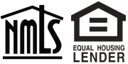a black and white logo for nmls and equal housing lender